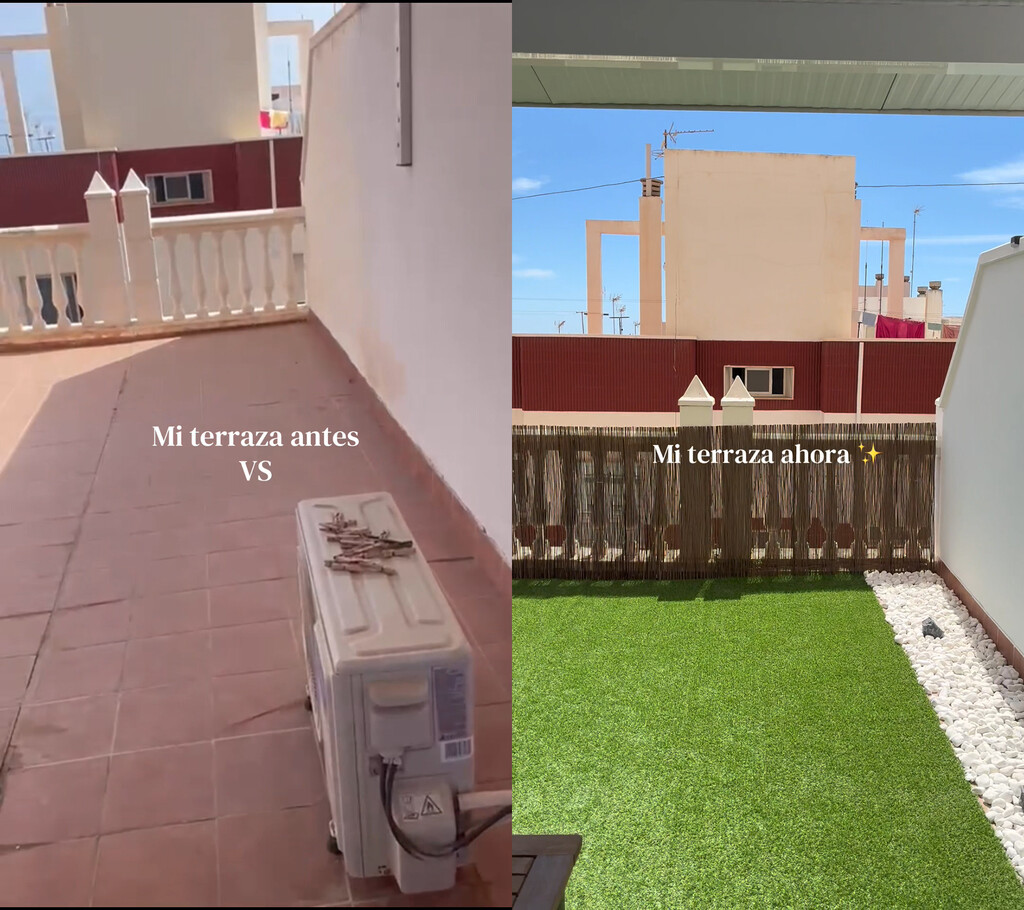 La terraza era gris, fría y desaprovechada: ahora es la joya de la casa sin hacer obras