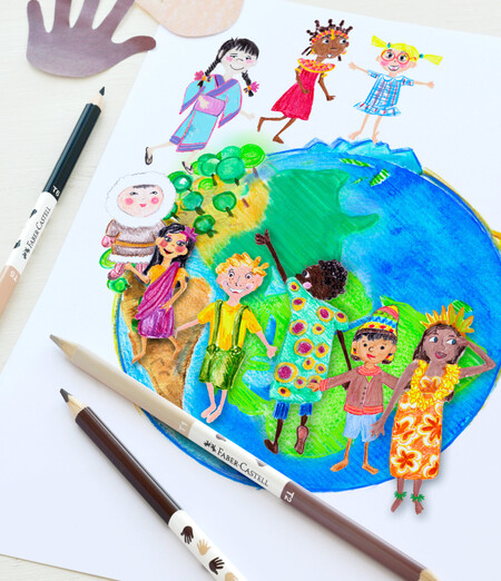 Faber-Castell lanza lápices en seis tonos de color piel para que los peques pinten la diversidad de los niños del mundo