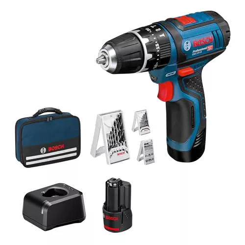 Bosch Professional 12V System GSB 12V-15 - Taladro percutor a batería 