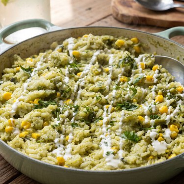 Cómo hacer arroz poblano: queda súper cremoso, rendidor e ideal como platillo principal 