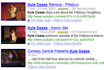 Google ya busca en vídeo de MySpace y Grouper