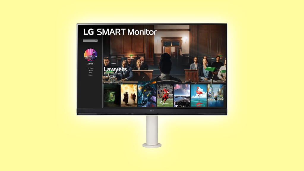 El LG Smart Monitor 32SQ780S es como una tele con webOS 22 y se puede usar sin la necesidad de conectar un PC: toda la información