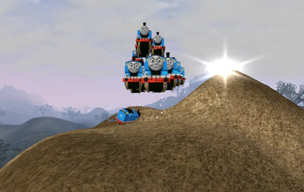 Thomas the Tank desata el caos en Morrowind gracias a un mod mientras su creador se ríe en la cara de Mattel pese a las amenazas 