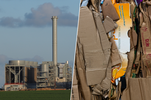 Papelão como combustível / Imagem: Unsplash e Geograph