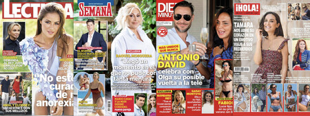 Olga Moreno y Antonio David Flores celebran su vuelta a la tele, Melyssa Pinto habla de su anorexia y Raquel Mosquera llama "mentirosa" a Rocío Carrasco: estas son las portadas de la semana del 4 de agosto