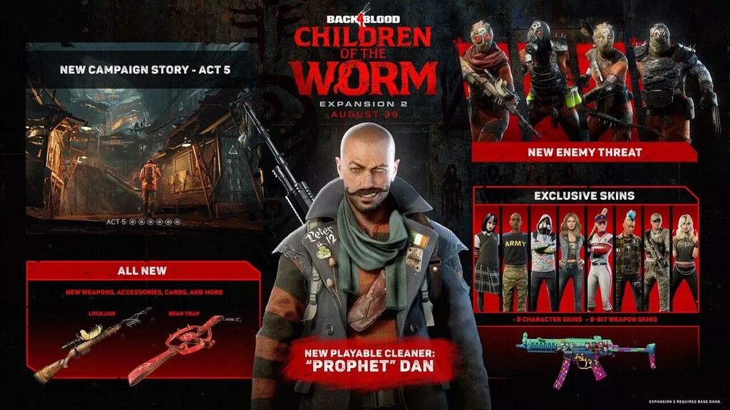 Back 4 Blood: revelada la fecha de su segunda expansión, Children of the Worm, acompañada por nuevos enemigos, armas y más novedades Back 4 Blood: revelada la fecha de su segunda expansión, Children of the Worm, acompañada por nuevos enemigos, armas y más novedades