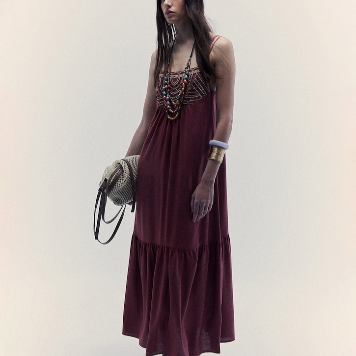 Sfera - Vestido pechera acolchada.