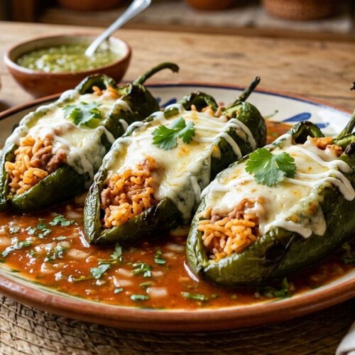 Cómo hacer chiles rellenos de arroz y frijoles con queso: receta sin capear y con pocos ingredientes 