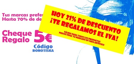 Aprovecha un 21% de descuento en el 'Día sin IVA' de Tiska, ¡solo hoy!