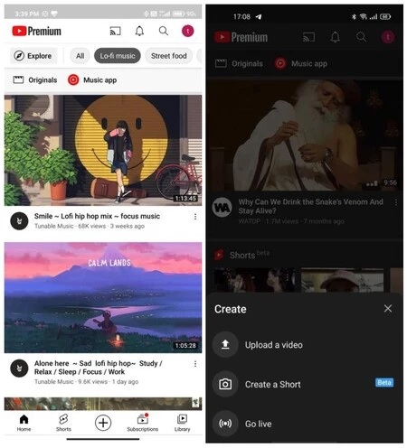 YouTube ショート