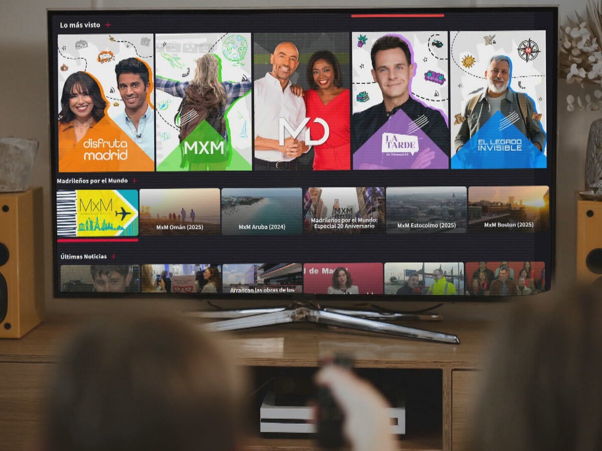 Pantalla de plataforma streaming en televisión inteligente
