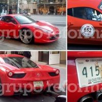 La singular historia del Ferrari 458 Italia que circula en Europa con placas sobrepuestas del Distrito Federal