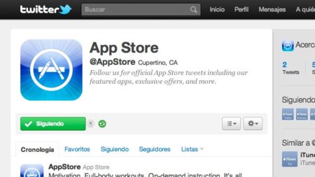Apple abre la cuenta de twitter oficial de la App Store