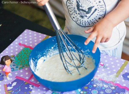 cocinar pancakes con niños