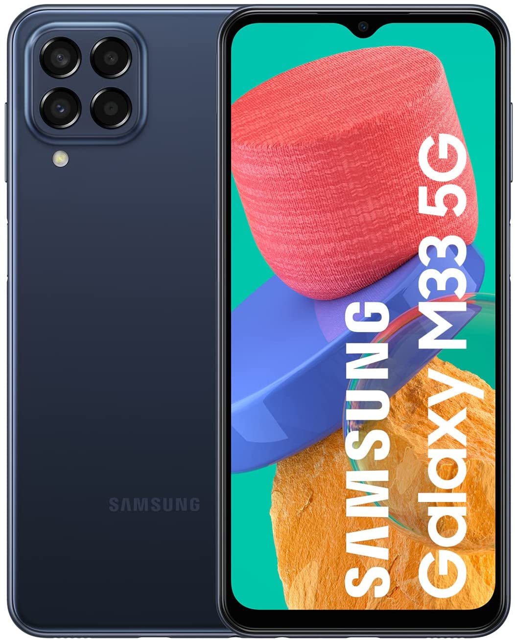Samsung Galaxy M33 5G (128 GB) Azul - Teléfono Móvil Libre, Smartphone Android con 6GB de RAM (Exclusivo de Amazon) (Versión Española)