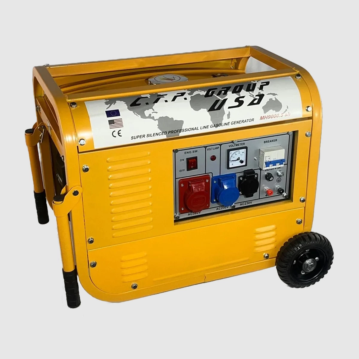 Generador a Gasolina Linea HD MH9000.5SH - Motor 4T , 210 cc , 9.5 CV, 3000W Potencia de punta - AVR y 4 salidas