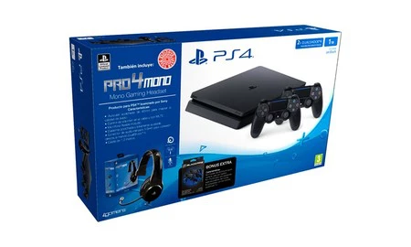 Pack PS4 Slim de 1 Tb, con 2 Dual Shock y Headset mono, por 349 euros en Mediamarkt
