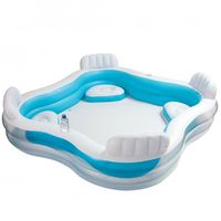Piscina hinchable Intex cuadrada con asientos 229x66 y 882L por 29,48 euros y envío gratis