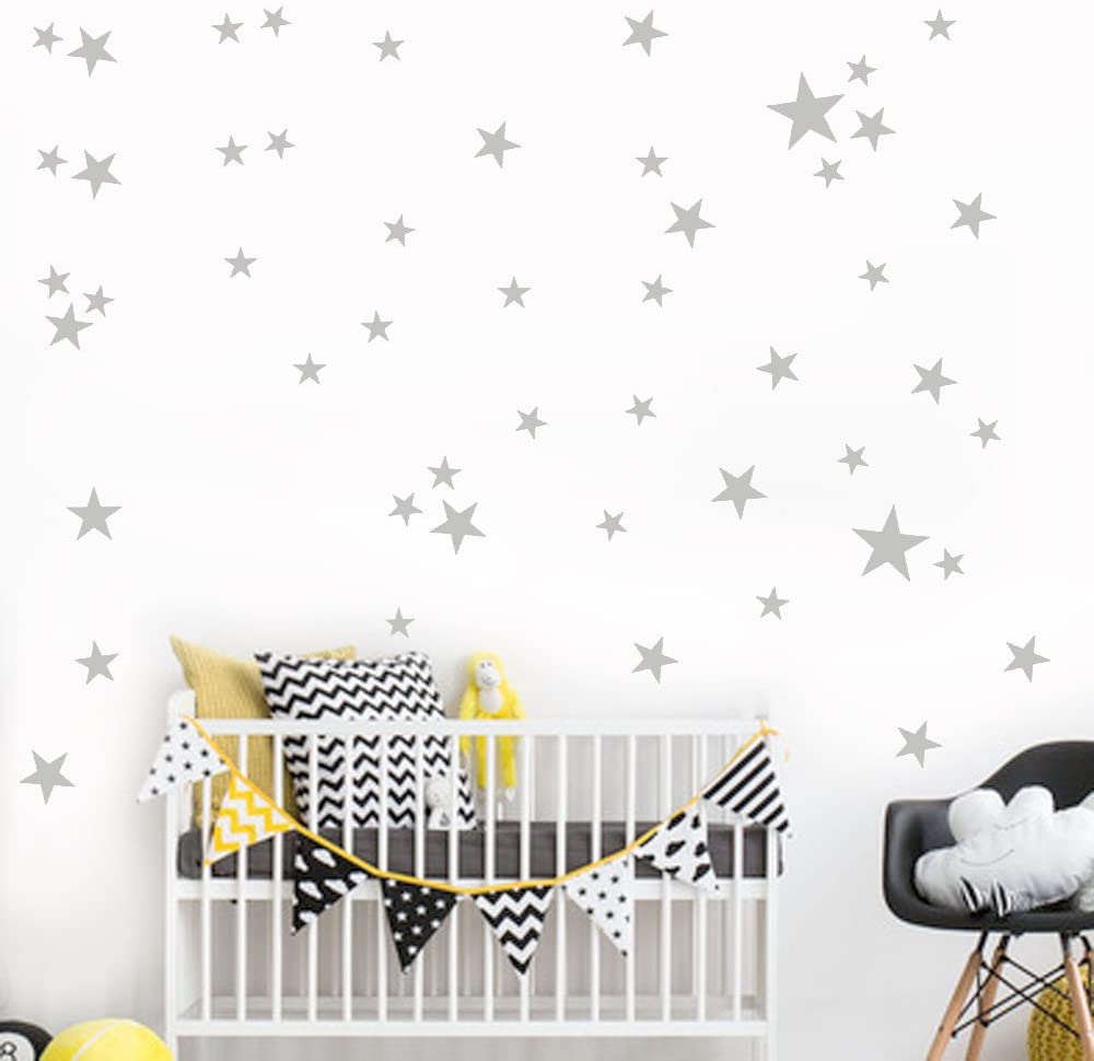 Papel de estrellas grises