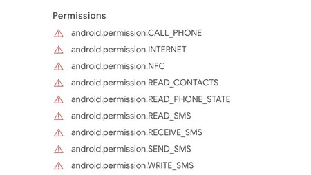 Correos が使用するすべての危険な権限.apk