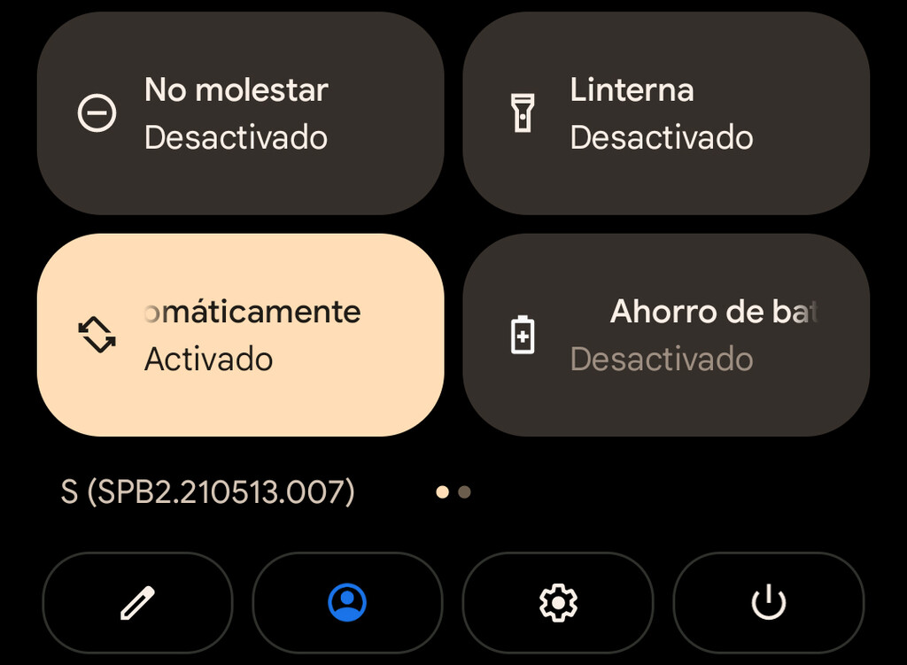 Así es el nuevo menú de apagado de Android 12, ahora integrado en los ajustes rápidos