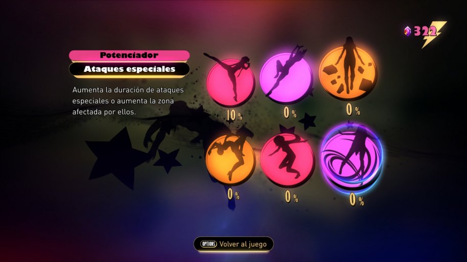 Los potenciadores nos permiten maximizar las prestaciones de Kat, pero también son un buen aliciente para explorar el escenario. 