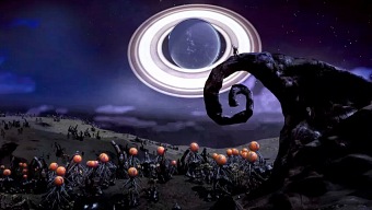 Pesadilla Antes de Navidad recreada con No Man's Sky