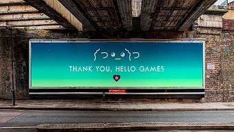 Los jugadores dan las gracias a Hello Games por No Man's Sky con un enorme cartel