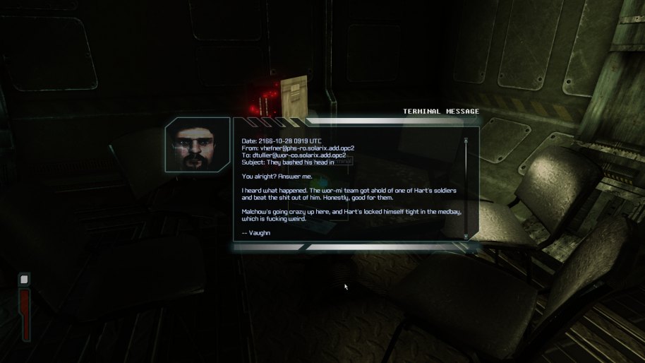 Si exploráis bien cada escenario se os recompensará con grabaciones de audio y documentos de texto que desvelarán gran parte de los enigmas tras Solarix.