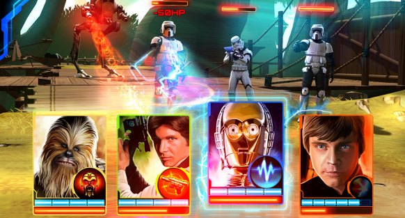 El universo creado por George Lucas ha sido recreado con todo lujo de detalles, tanto gráficos como especialmente sonoros.