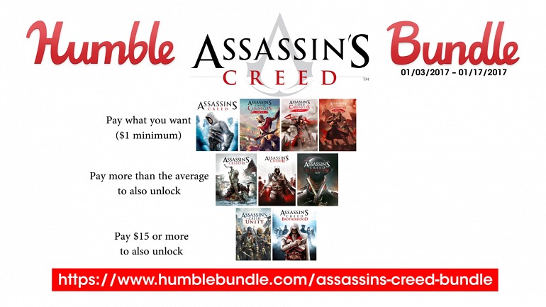 La saga Assassin's Creed protagoniza un Humble Bundle