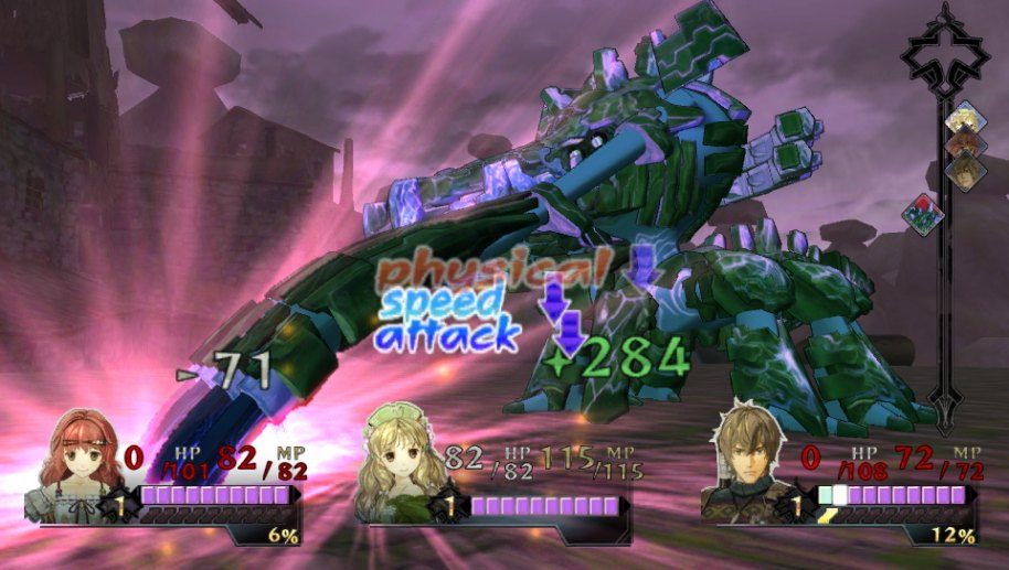 Las batallas se llevan a cabo por turnos y, a pesar de que no sorprenden por su mecánica, son bastante interesantes, sobre todo a partir del primer tercio de la aventura.