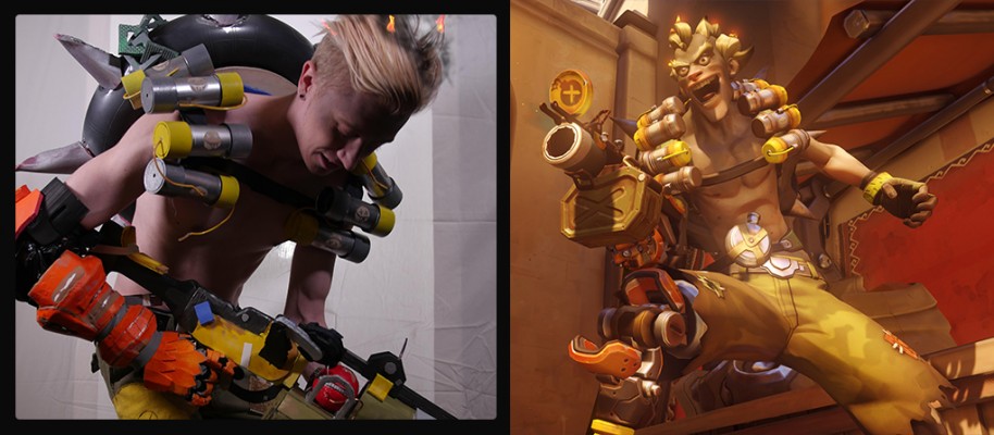 Si al cosplayer de Roadhog no le pedimos que se tatuase el estómago, aquí no vamos a pedirle a nadie que se corte una pierna o se prenda fuego a la cabeza, ¿verdad?