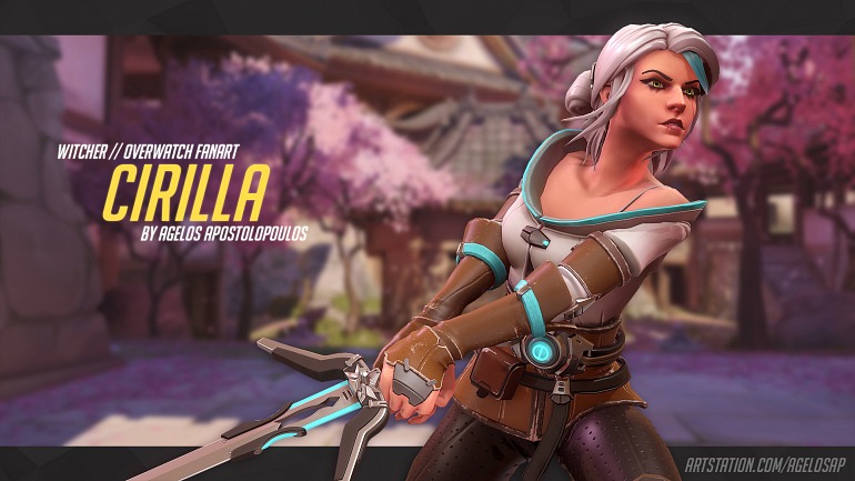 Así sería Ciri como personaje de Overwatch