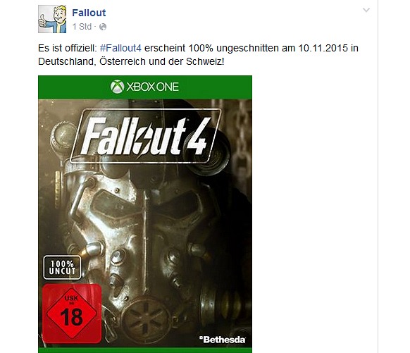 Fallout 4 será el primero de los últimos Fallout en no ser censurado en Alemania