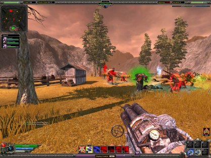 Savage 2 se desarrolla en un universo de fantasía donde las construcciones y los personajes de aspecto medieval se mezclan con modernas armas como ametralladoras, cargas explosivas o vehículos.