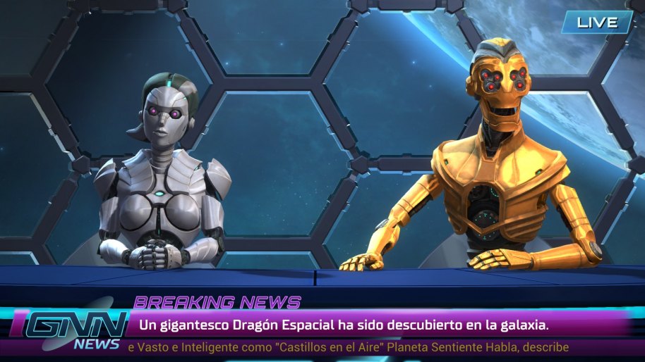 Estos simpáticos robots informarán de las novedades que acontezcan en la galaxia. A veces pueden ser un poco cansinos así que no dudéis en &quot;cancelar&quot; el programa si os aburren. ¡No se van a quejar!