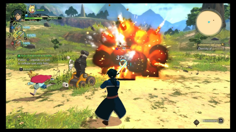 Los Fofis son unas criaturas adorables que te ayudarán en combate usando habilidades especiales tan dispares como este super cañón.