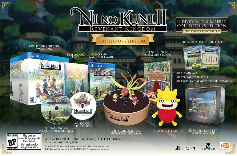 Bandai Namco enseña su exclusiva edición coleccionista de Ni No Kuni 2