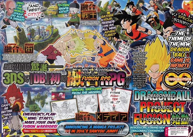 Bandai Namco desea fusionar a todos los personajes de Dragon Ball en su nuevo Project Fusion