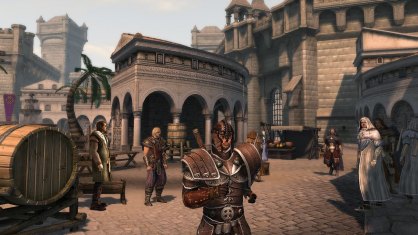 La capital, Cathalon, y el puerto de Ashos son el centro neurálgico de Antaloor, el mundo de Two Worlds. Calles vibrantes, llenas de vida donde mercaderes, guardias reales, ladrones, soldados y ciudadanos se mezclan, creando una atmosfera viva y muy real.