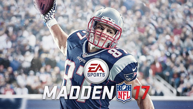 Rob Gronkowski, jugador en portada de Madden NFL 17, no teme "la maldición Madden"