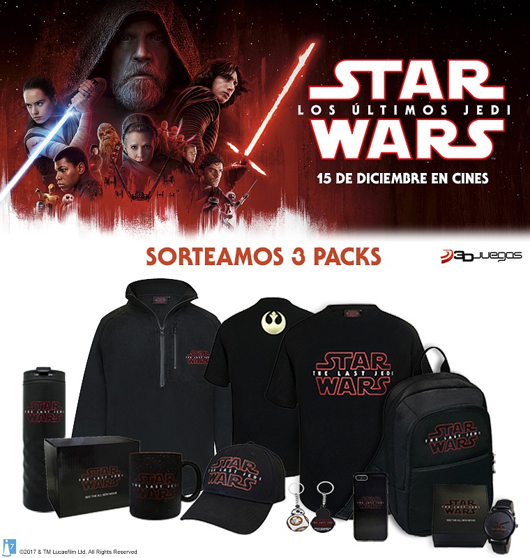 Gana packs de regalos de Star Wars: Los Últimos Jedi