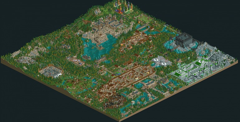 Un fan crea un mágico parque temático de Harry Potter usando RollerCoaster Tycoon 2