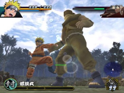 Como todo juego de lucha que se precie, Naruto dispone de los habituales golpes “combo”, pero además, también permite realizar lo llamados golpes “mágicos”.