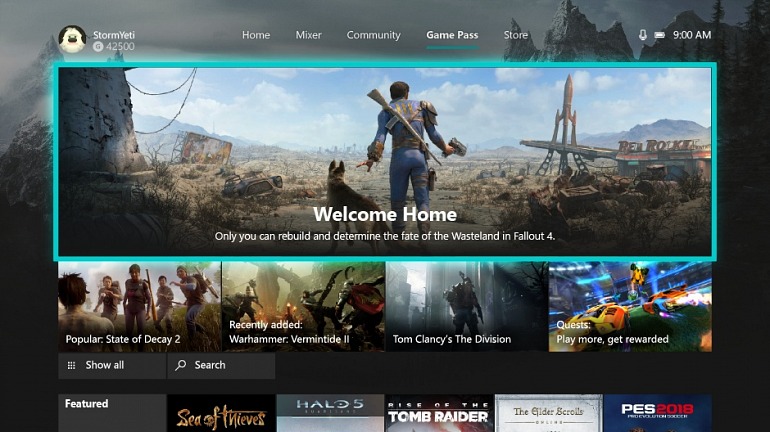 Xbox Game Pass gana protagonismo en el interfaz de Xbox One