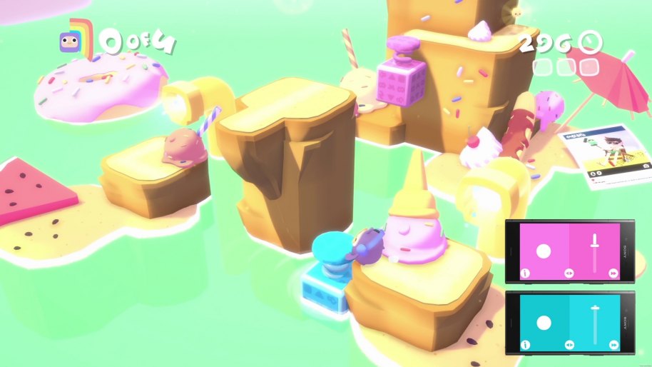 Para controlar los mecanismos que se muestran en los fondos y ayudar a los Melbits debemos usar nuestros dispositivos móviles.