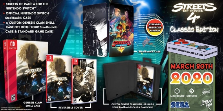 Streets of Rage 4 en Nintendo Switch tendrá una espectacular edición física con caja de Mega Drive