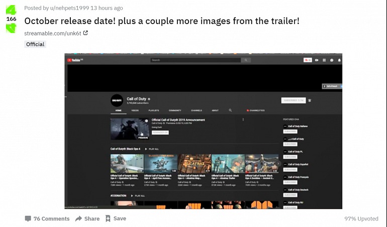 Call of Duty Modern Warfare filtra fecha de lanzamiento y fugaces imágenes de su tráiler