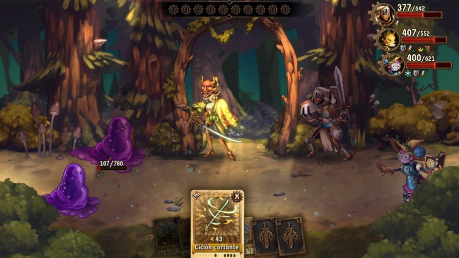 Orik es uno de los personajes más interesantes. Puede cambiar de máscaras, y con ellas, los rasgos que le definen en el combate. 